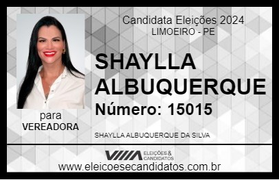 Candidato SHAYLLA ALBUQUERQUE 2024 - LIMOEIRO - Eleições