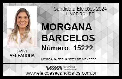 Candidato MORGANA BARCELOS 2024 - LIMOEIRO - Eleições