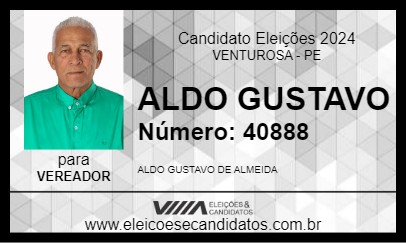 Candidato ALDO GUSTAVO 2024 - VENTUROSA - Eleições