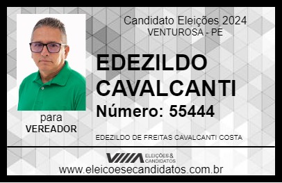 Candidato EDEZILDO CAVALCANTI 2024 - VENTUROSA - Eleições