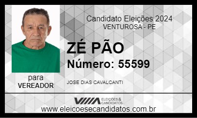 Candidato ZÉ PÃO 2024 - VENTUROSA - Eleições