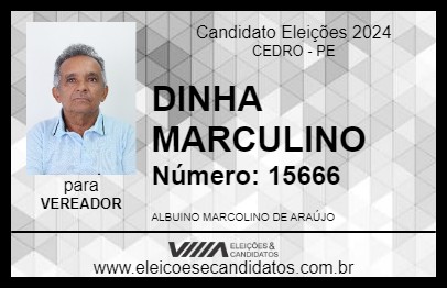 Candidato DINHA MARCULINO 2024 - CEDRO - Eleições