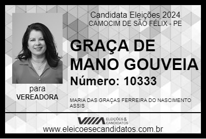 Candidato GRAÇA DE MANO GOUVEIA 2024 - CAMOCIM DE SÃO FÉLIX - Eleições