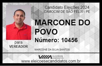 Candidato MARCONE DO POVO 2024 - CAMOCIM DE SÃO FÉLIX - Eleições