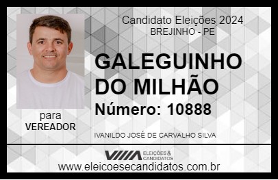 Candidato GALEGUINHO DO MILHÃO 2024 - BREJINHO - Eleições