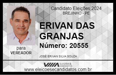 Candidato ERIVAN DAS GRANJAS 2024 - BREJINHO - Eleições