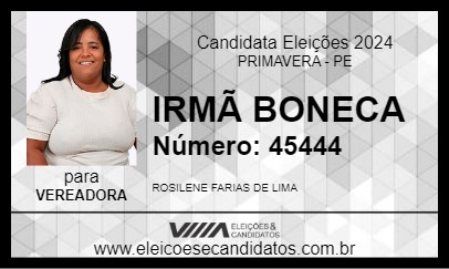 Candidato IRMÃ BONECA 2024 - PRIMAVERA - Eleições