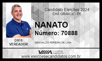 Candidato NANATO 2024 - CHÃ GRANDE - Eleições