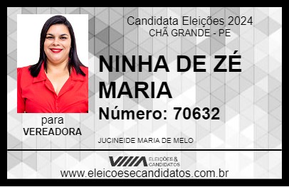 Candidato NINHA DE ZÉ MARIA 2024 - CHÃ GRANDE - Eleições