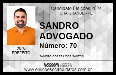 Candidato SANDRO ADVOGADO 2024 - CHÃ GRANDE - Eleições