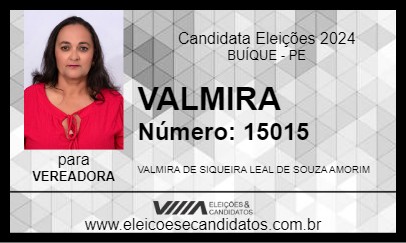 Candidato VALMIRA 2024 - BUÍQUE - Eleições