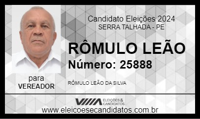 Candidato RÔMULO LEÃO 2024 - SERRA TALHADA - Eleições