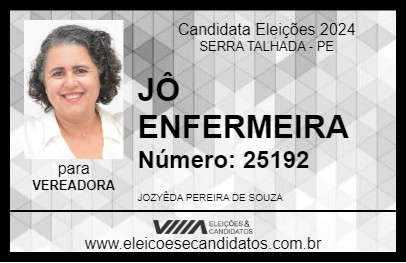 Candidato JÔ ENFERMEIRA 2024 - SERRA TALHADA - Eleições