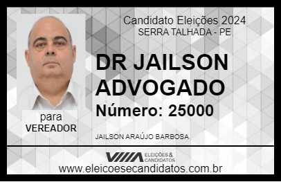 Candidato DR JAILSON ADVOGADO 2024 - SERRA TALHADA - Eleições