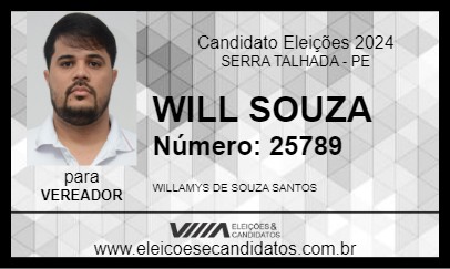 Candidato WILL SOUZA 2024 - SERRA TALHADA - Eleições