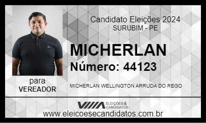 Candidato MICHERLAN 2024 - SURUBIM - Eleições