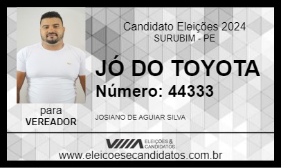 Candidato JÓ DO TOYOTA 2024 - SURUBIM - Eleições