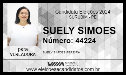 Candidato SUELY SIMOES 2024 - SURUBIM - Eleições