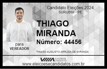 Candidato THIAGO MIRANDA 2024 - SURUBIM - Eleições