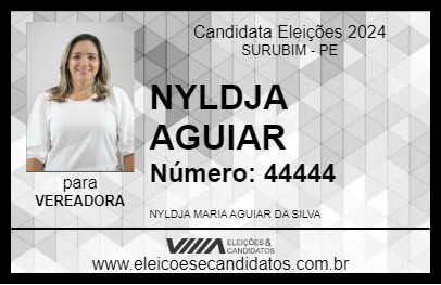 Candidato NYLDJA AGUIAR 2024 - SURUBIM - Eleições