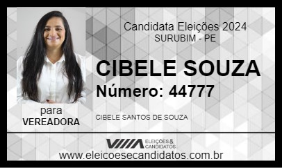 Candidato CIBELE SOUZA 2024 - SURUBIM - Eleições