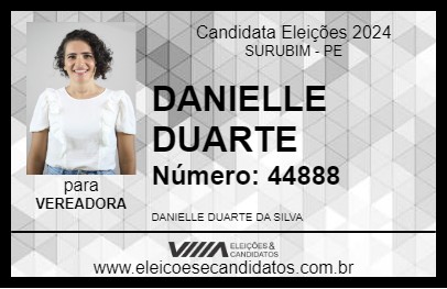 Candidato DANIELLE DUARTE 2024 - SURUBIM - Eleições