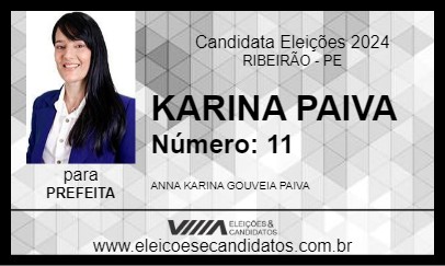 Candidato KARINA PAIVA 2024 - RIBEIRÃO - Eleições