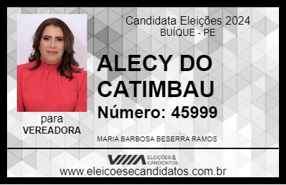 Candidato ALECY DO CATIMBAU 2024 - BUÍQUE - Eleições