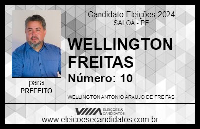 Candidato WELLINGTON FREITAS 2024 - SALOÁ - Eleições