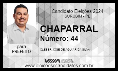 Candidato CHAPARRAL 2024 - SURUBIM - Eleições