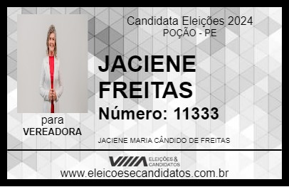 Candidato JACIENE FREITAS 2024 - POÇÃO - Eleições