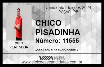 Candidato CHICO PISADINHA 2024 - POÇÃO - Eleições