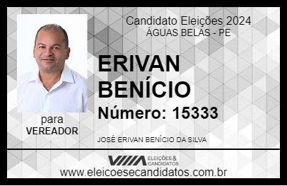 Candidato ERIVAN BENÍCIO 2024 - ÁGUAS BELAS - Eleições