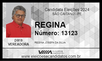 Candidato REGINA 2024 - SÃO CAITANO - Eleições