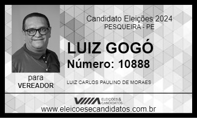 Candidato LUIZ GOGÓ 2024 - PESQUEIRA - Eleições