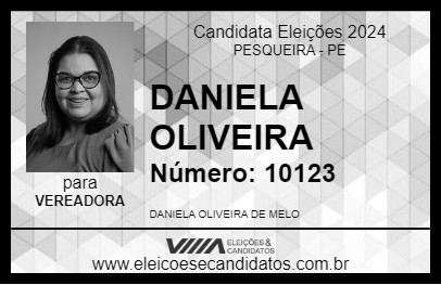 Candidato DANIELA OLIVEIRA 2024 - PESQUEIRA - Eleições