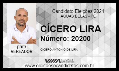 Candidato CÍCERO LIRA 2024 - ÁGUAS BELAS - Eleições