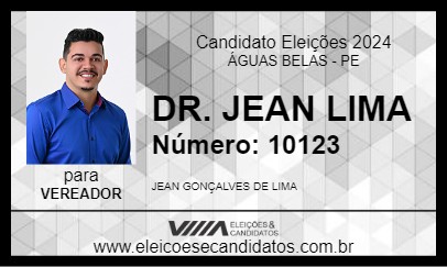 Candidato DR. JEAN LIMA 2024 - ÁGUAS BELAS - Eleições