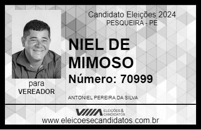 Candidato NIEL DE MIMOSO 2024 - PESQUEIRA - Eleições