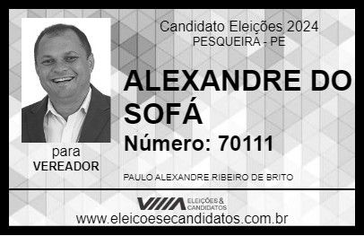 Candidato ALEXANDRE DO SOFÁ 2024 - PESQUEIRA - Eleições