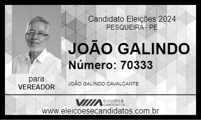 Candidato JOÃO GALINDO 2024 - PESQUEIRA - Eleições