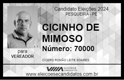 Candidato CICINHO DE MIMOSO 2024 - PESQUEIRA - Eleições