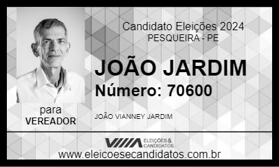 Candidato JOÃO JARDIM 2024 - PESQUEIRA - Eleições