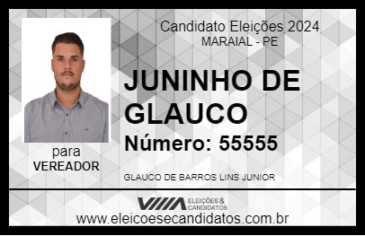 Candidato JUNINHO DE GLAUCO 2024 - MARAIAL - Eleições