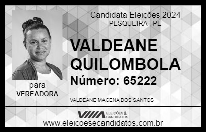 Candidato VALDEANE QUILOMBOLA 2024 - PESQUEIRA - Eleições