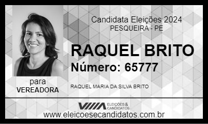 Candidato RAQUEL BRITO 2024 - PESQUEIRA - Eleições