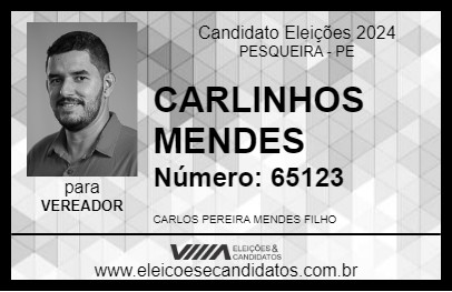 Candidato CARLINHOS MENDES 2024 - PESQUEIRA - Eleições