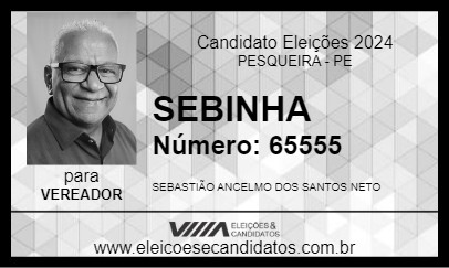 Candidato SEBINHA 2024 - PESQUEIRA - Eleições