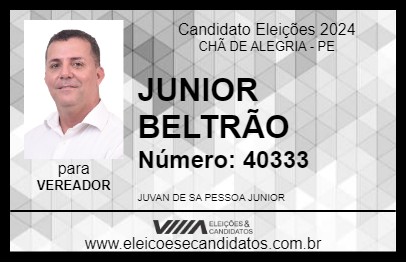 Candidato JUNIOR BELTRÃO 2024 - CHÃ DE ALEGRIA - Eleições