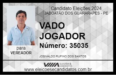 Candidato VADO JOGADOR 2024 - JABOATÃO DOS GUARARAPES - Eleições